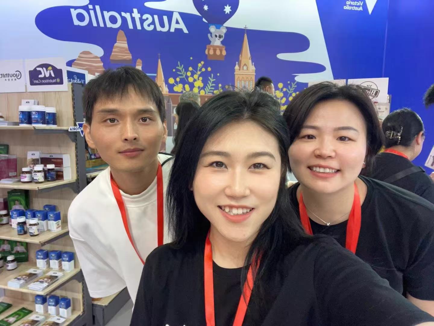 Global Victoria Chengdu event team at the exhibition area