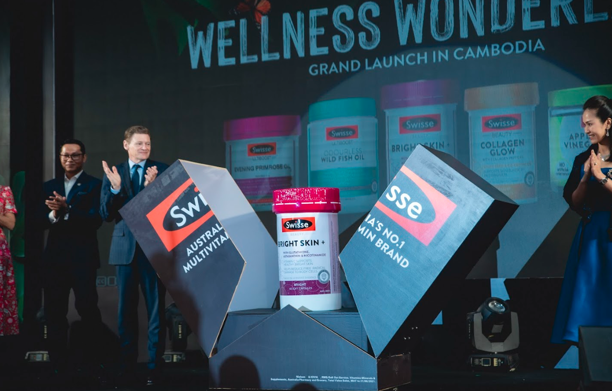 Swisse product reveal on the Cambodia launch stage