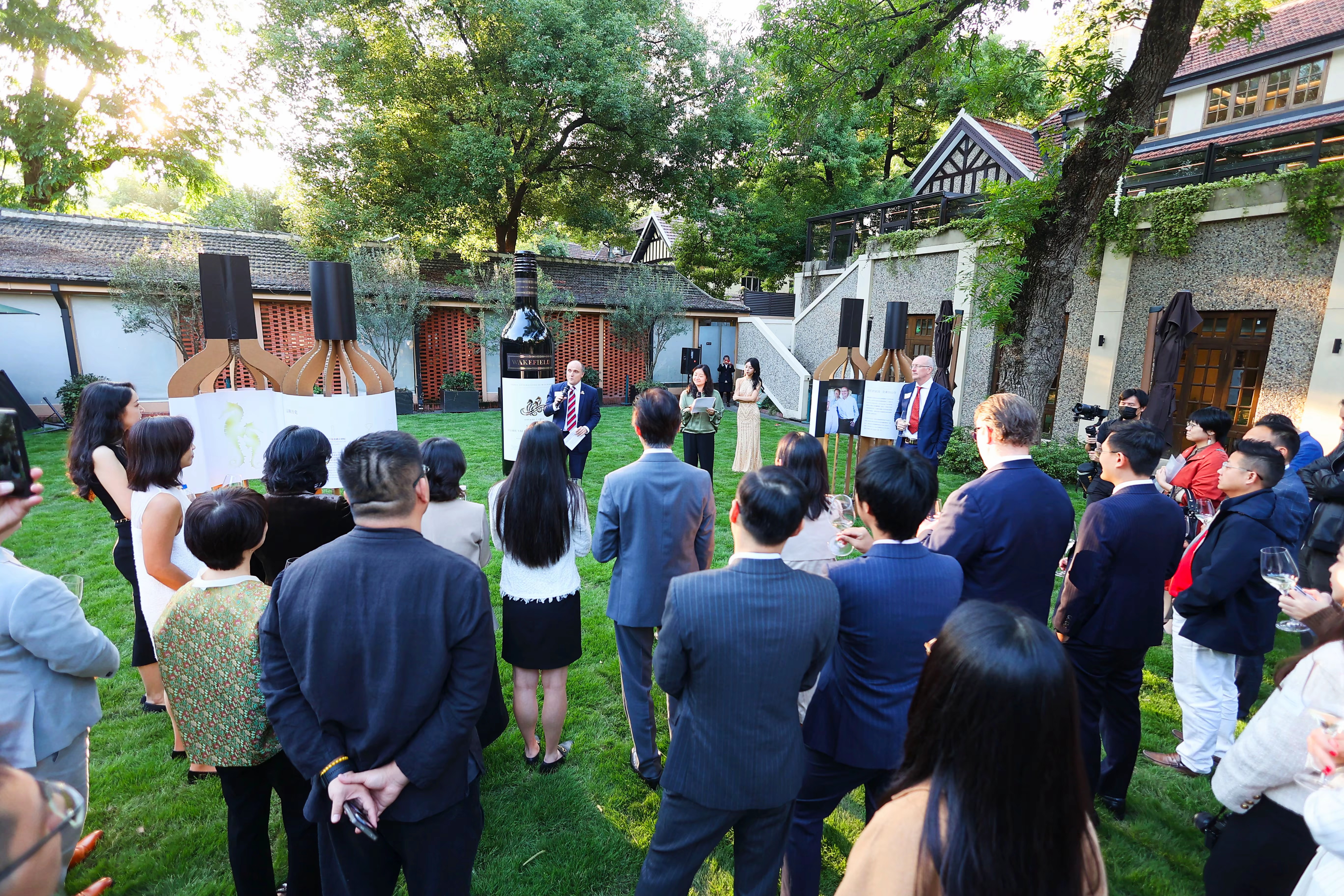 Australian Government representative John Williams addressing guests at the Wakefield relaunch unveiling